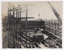 Lowering hull plates of the General Samuel M. Mills 