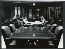 Patrons in the Special Collections reading room