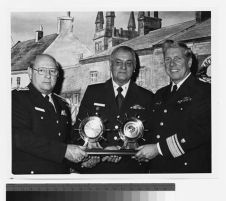 United States Coast Guard Auxiliary officers and Rear Admiral Lauth