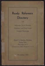 Ready reference directory of Nahunta, Hood Swamp, Oakland and New Hope Friends Meetings