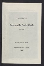 A history of Robersonville public schools, 1878-1959