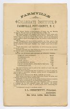 Farmville Collegiate Institute advertisement