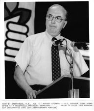 Jesse Helms speaks at tobacco market