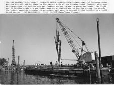 Docks under construction for ferries