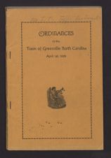 Ordinances of the town of Greenville, North Carolina: April 1st, 1928