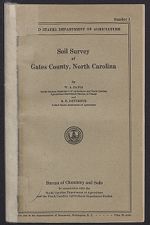 Soil survey of Gates county, North Carolina