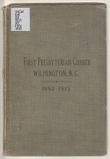 Handbook of the First Presbyterian Church, Wilmington, N.C., 1892-1913 