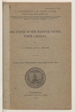 Soil survey of New Hanover County, North Carolina 