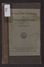 Municipal milk distribution in Tarboro, North Carolina 