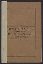 Ordinances of the town of Wallace, North Carolina