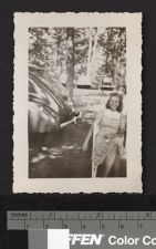 Woman near car