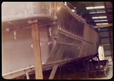 Starboard side of boat under construction