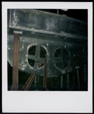 Interior shot of boat under construction