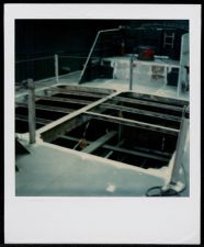 On deck of boat under construction