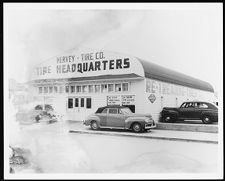 Harvey- Tire Co.  Tire Headquarters.  Freeport, TX.  On back "Photo by Mike O'Connell"
