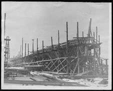 Starboard side view of BYMS 42, Barbour Boat Works, New Bern  NC