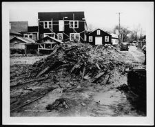Msic. Photo.  Pile of scrap wood and mud.