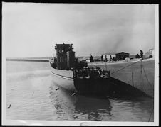 sternview of BYMS 37 Barbour Boat Works, New Bern, NC