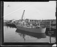 Navy 60' Fire Boat Nobs 4288 c-4417. Portside Sternview at dock.