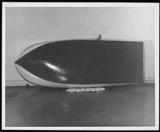 Small personal wooden motor boat