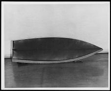 Small personal wooden motor boat