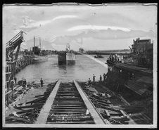 YN-7 after launching Barbour Boat Works, New Bern, NC. Photo attached to glass.