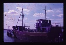 launching 86' trawler, stern