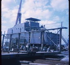 M. Trading Barges under construction, pilot house
