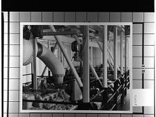 Mechanical Shot.  Engine/mechanical room. Found in an album labeled Dredgers and Trawlers. (color)