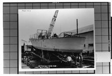 Navy 60' Fire Boat Bobs 4288 Hull C-4417 Exterior View- Vessel on Launching Ways , View from aft, Portside.