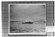 Navy 60' Fire Boat Nobs 4288 Hull C-4417 Exterior View-  Fire Monitor Operation at Slow Speed from Starboard side, Slightly aft stern.
