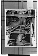 Navy 60' Fire Boat Nobs 4288 hull C-4417 Phot No. 25 Interior View- Forward End of Engine room Showing Primping Pump and Flexible Section of Fire Main