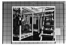 Interior Mechanical view of Unknown ship.  Including view of stairs. BW 3