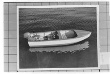 empty small boat.  Starboardside view.