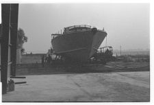Bow of boat:  Boat moving to launching area