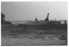 Bow of boat on launching area