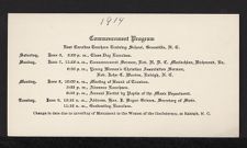 Commencement Program Card 1914