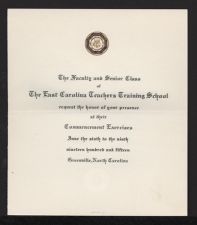 Invitation to Commencement Exercises 1915