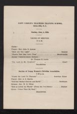 Program for Commencement Sermon 1916