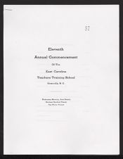 Eleventh Annual Commencement of the East Carolina Teachers Training School