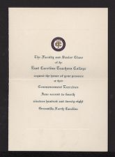 Invitation to Commencement Exercises 1928