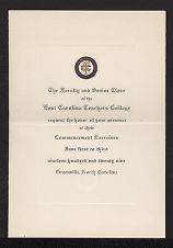 Invitation to Commencement Exercises 1929