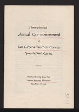 Program for the Twenty-Second Annual Commencement of East Carolina Teachers College