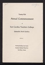 Program for the Twenty-Fifth Annual Commencement of East Carolina Teachers College