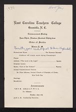 Commencement Sunday program 1934