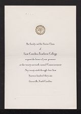 Invitation to Commencement Exercises 1936