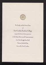 Invitation to Commencement Exercises 1940