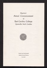 Program for the Fifty-Third Annual Commencement of East Carolina College 