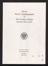 Program for the Fifty-Sixth Annual Commencement of East Carolina College 