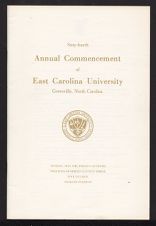 Program of the Sixty-Fourth Annual Commencement of East Carolina University